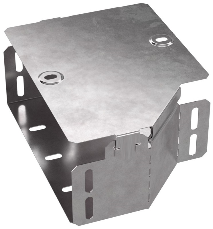 Переходник левый для лотка с крышкой Промрукав Стандарт 200х150х80 фото Переходник левый для лотка с крышкой Промрукав Стандарт 200х150х80 картинка